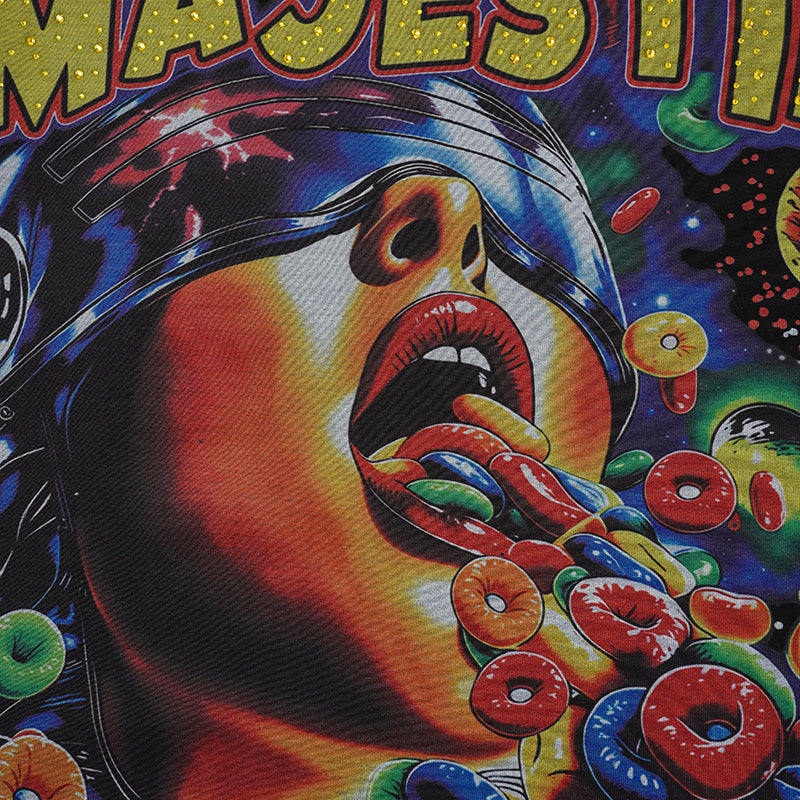 Camiseta Oversize 'Cosmic Cereal' - Edición Streetwear Gráfica