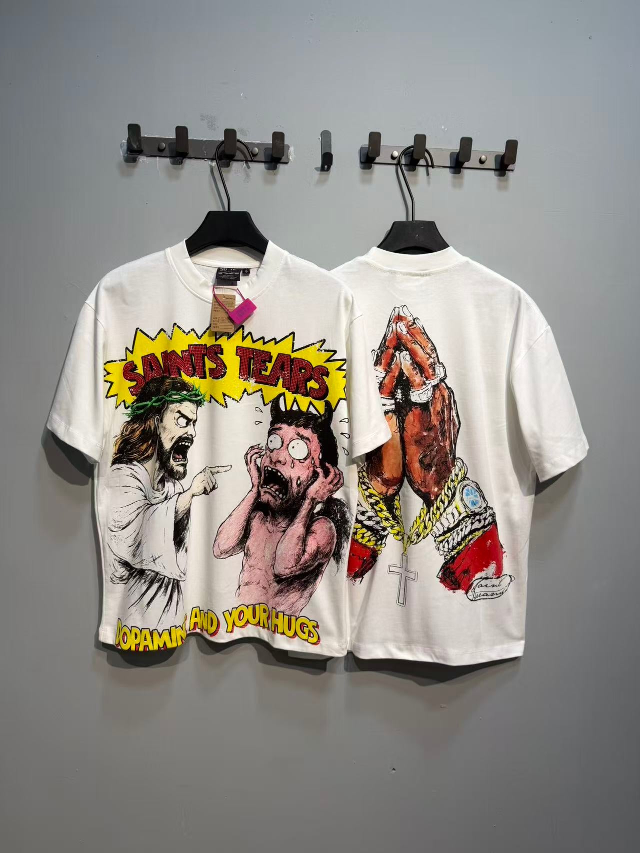 Camiseta Oversize Gráfica 'Saint & Sinner' - Edición Streetwear de Alto Impacto