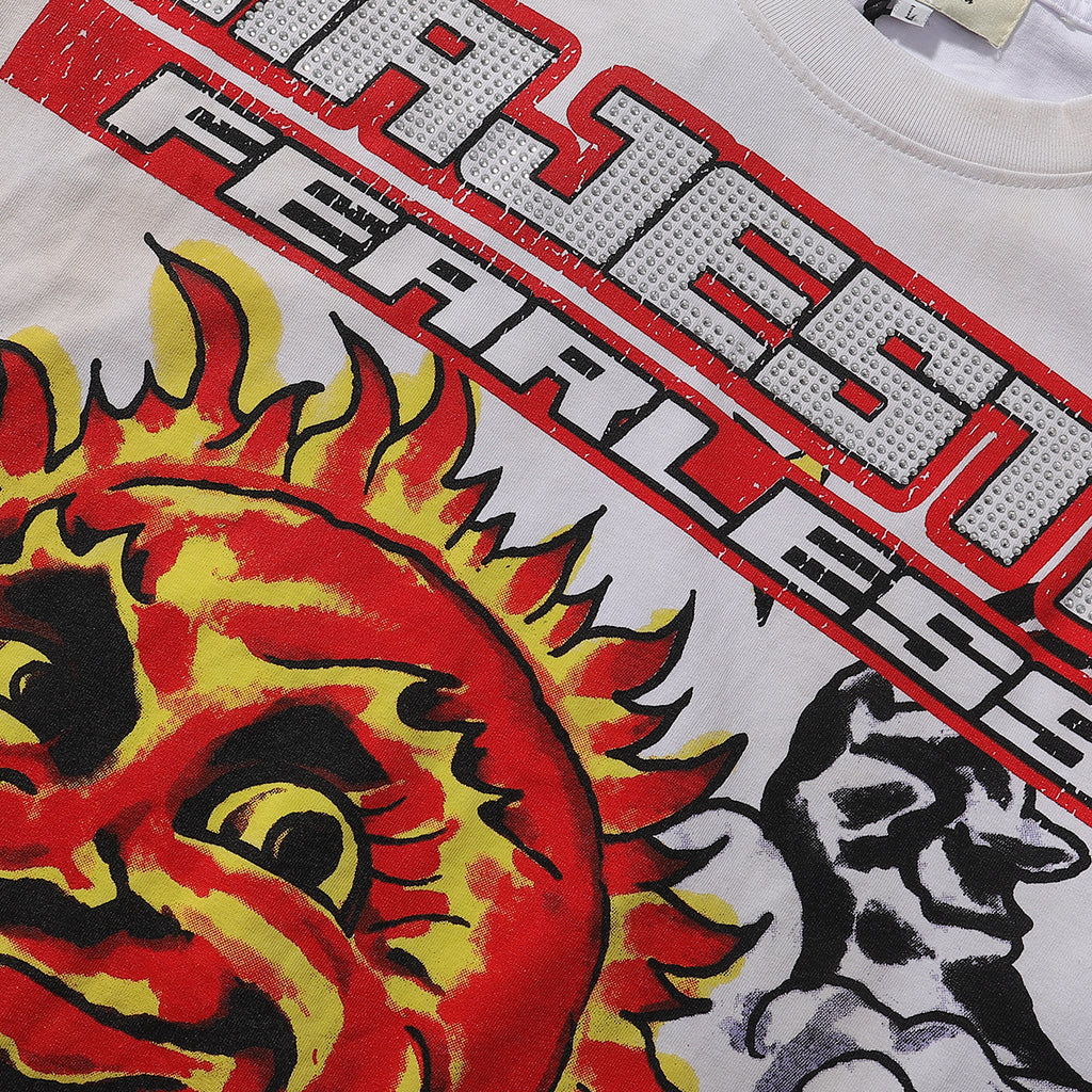 Camiseta Oversize Gráfica 'Fearless Sun' - Edición Streetwear
