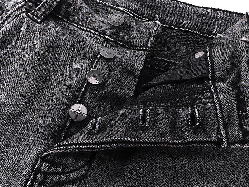 Jeans Denim 'Distressed Grey' - Edición Streetwear Urbano