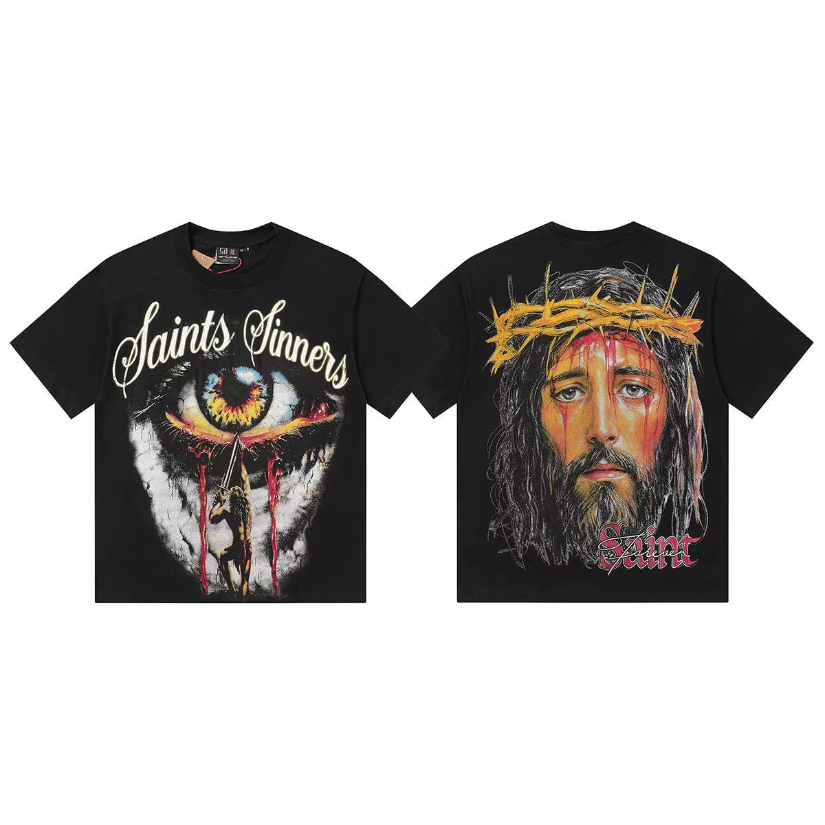 Camiseta Oversize Gráfica 'Saint & Sinner' - Edición Streetwear de Alto Impacto