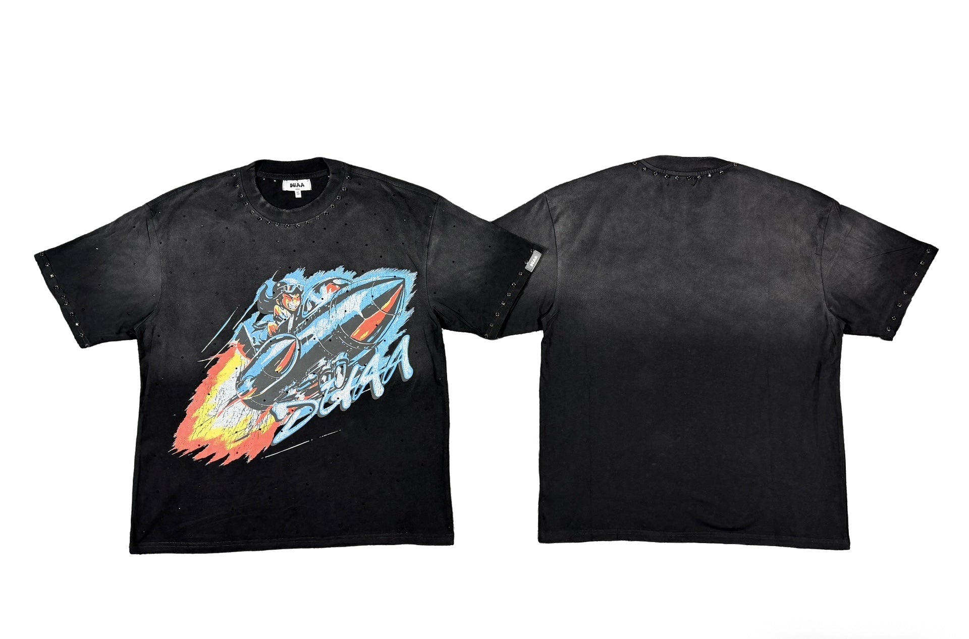Camiseta Oversize 'Jet Fighter' con Estoperoles - Edición Streetwear Premium