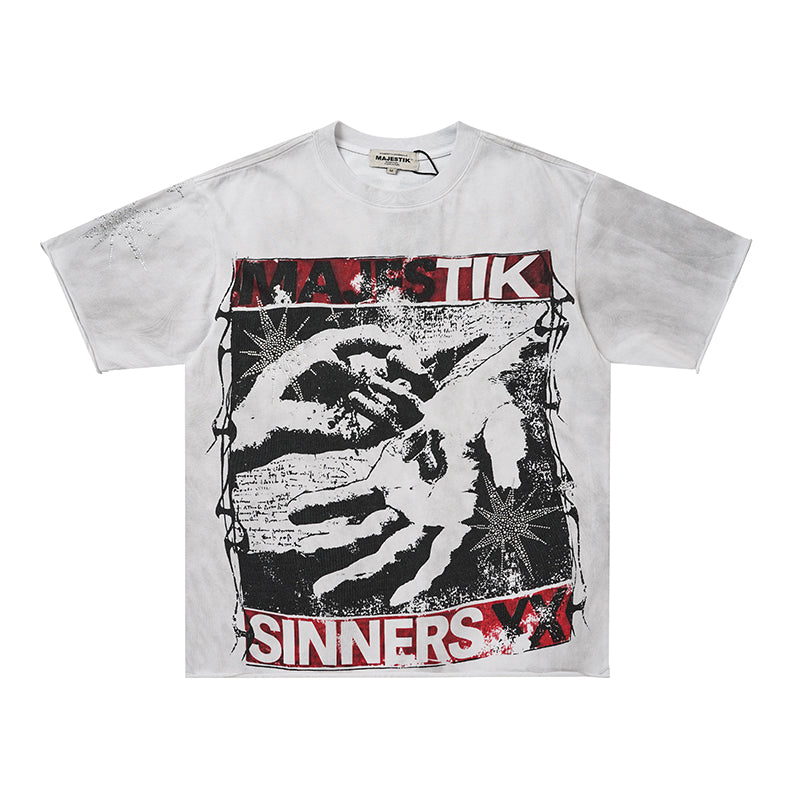 Camiseta Oversize 'Sinners Graphic' - Edición Streetwear Vintage