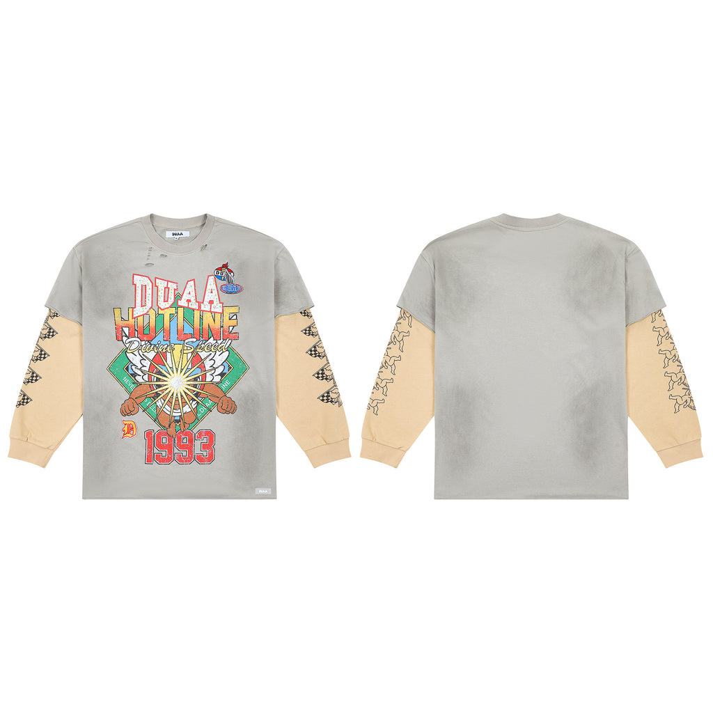 Camiseta Manga Larga 'Hotline 1993' - Diseño Layered Streetwear