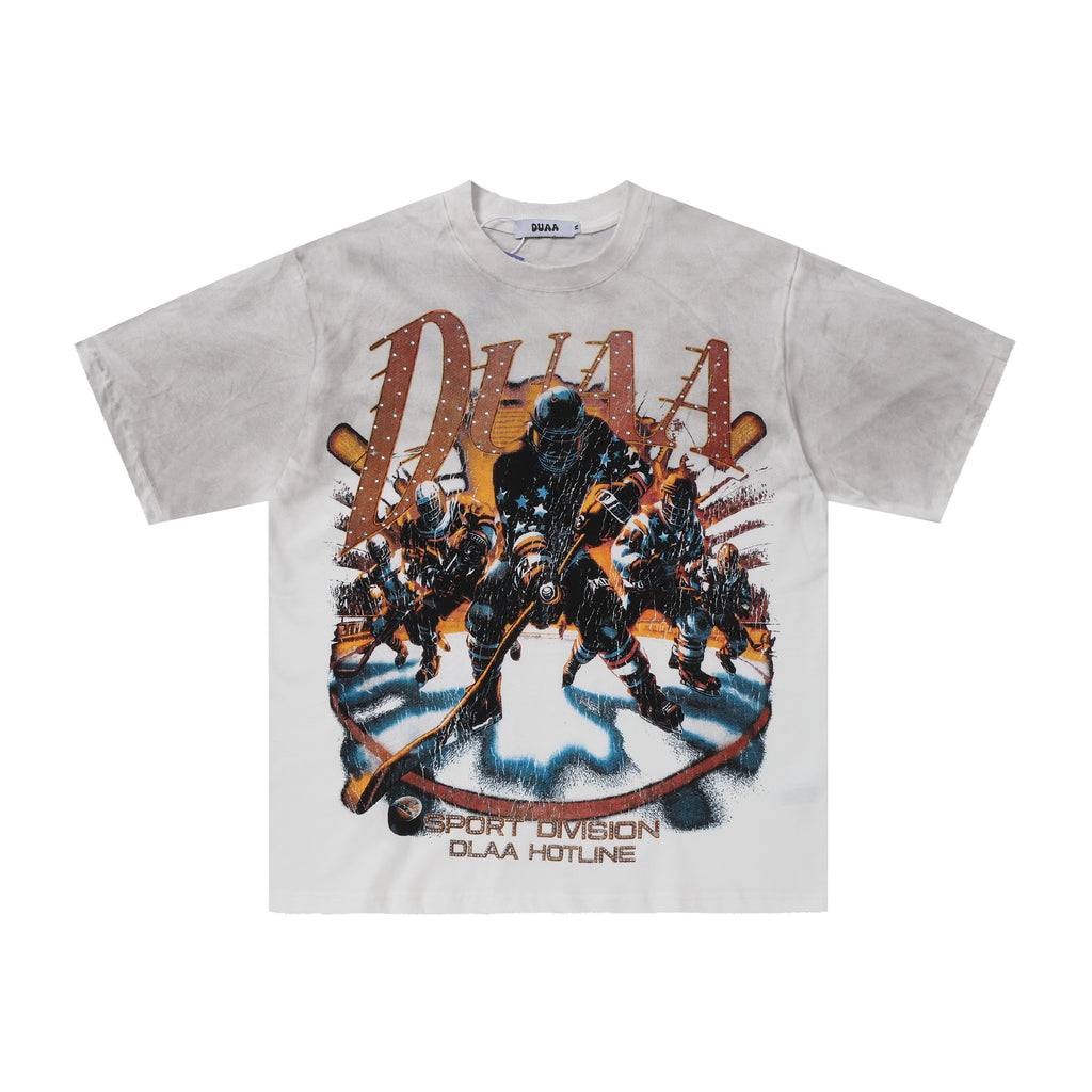 Camiseta Oversize Gráfica 'Sport Division Hockey' - Edición Streetwear