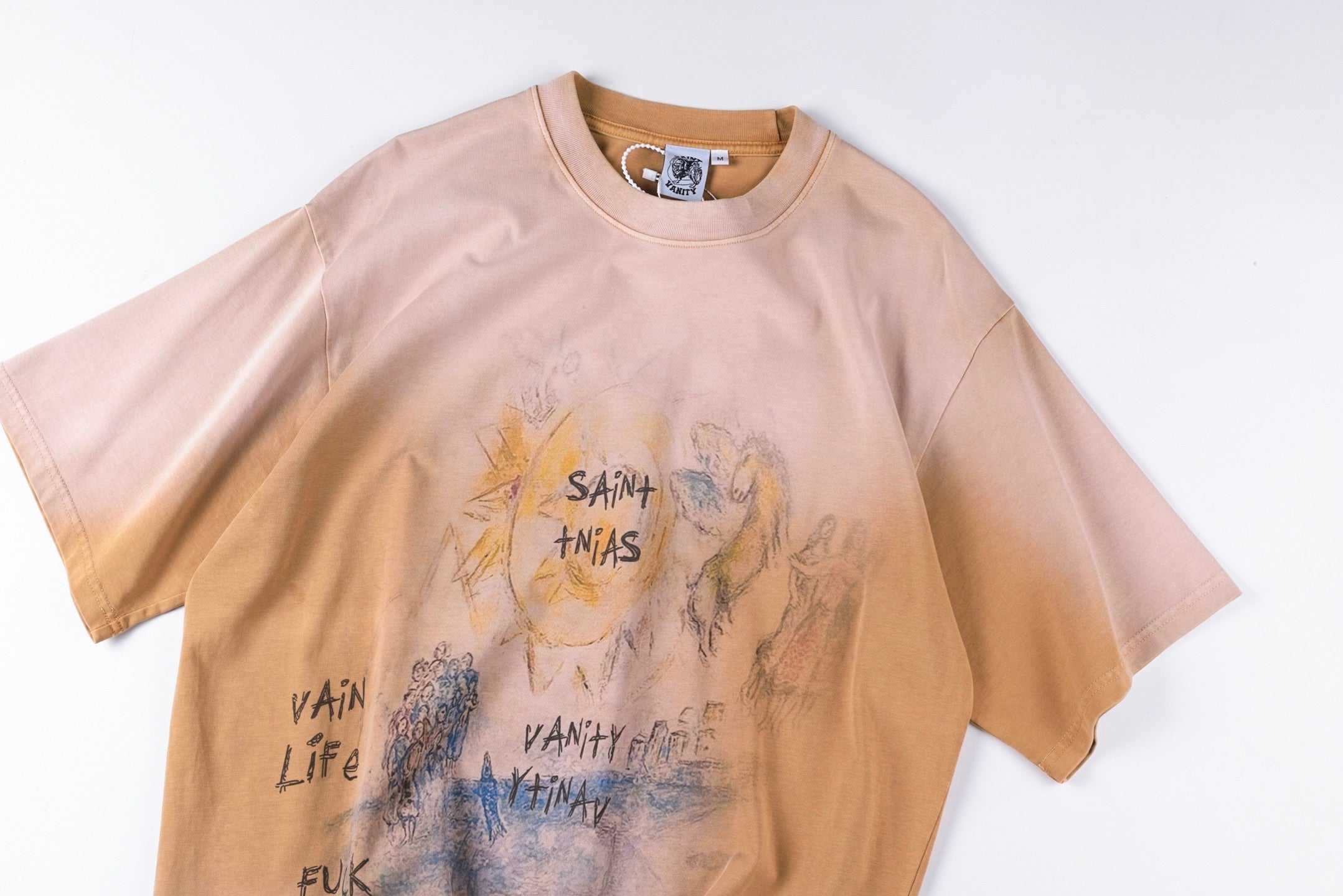 Camiseta Oversize Gráfica 'Vain Life Sketch' - Edición Streetwear Vintage