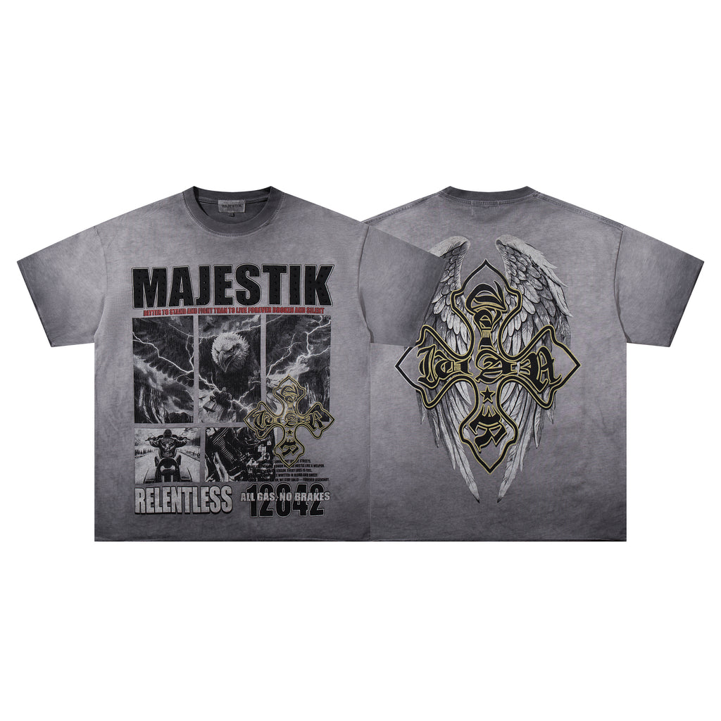 Camiseta Oversize 'Relentless Eagle' - Edición Streetwear Vintage