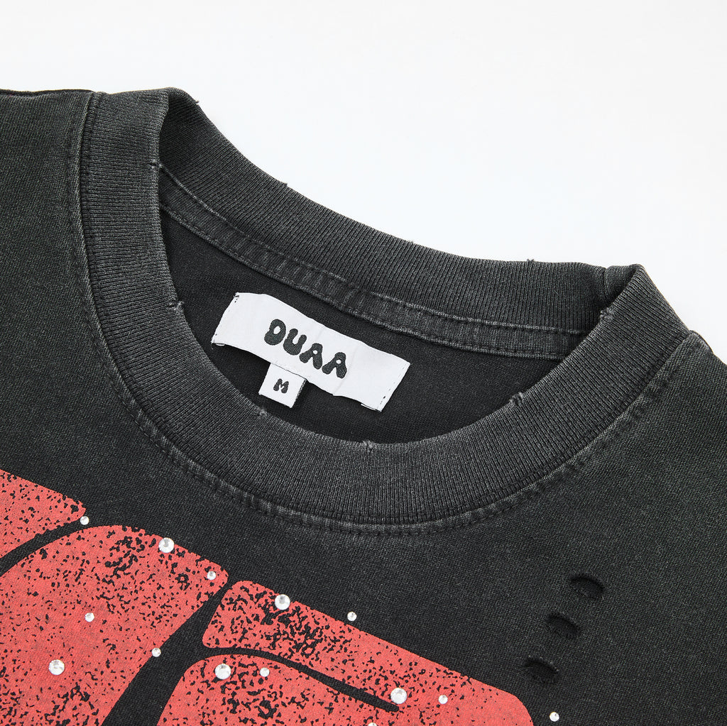 Camiseta Manga Larga Gráfica 'Dua Tour' - Estilo Oversize Streetwear