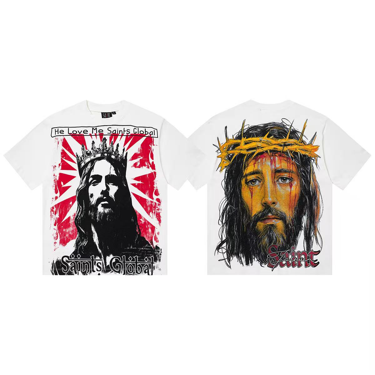 Camiseta Oversize Gráfica 'Saint & Sinner' - Edición Streetwear de Alto Impacto