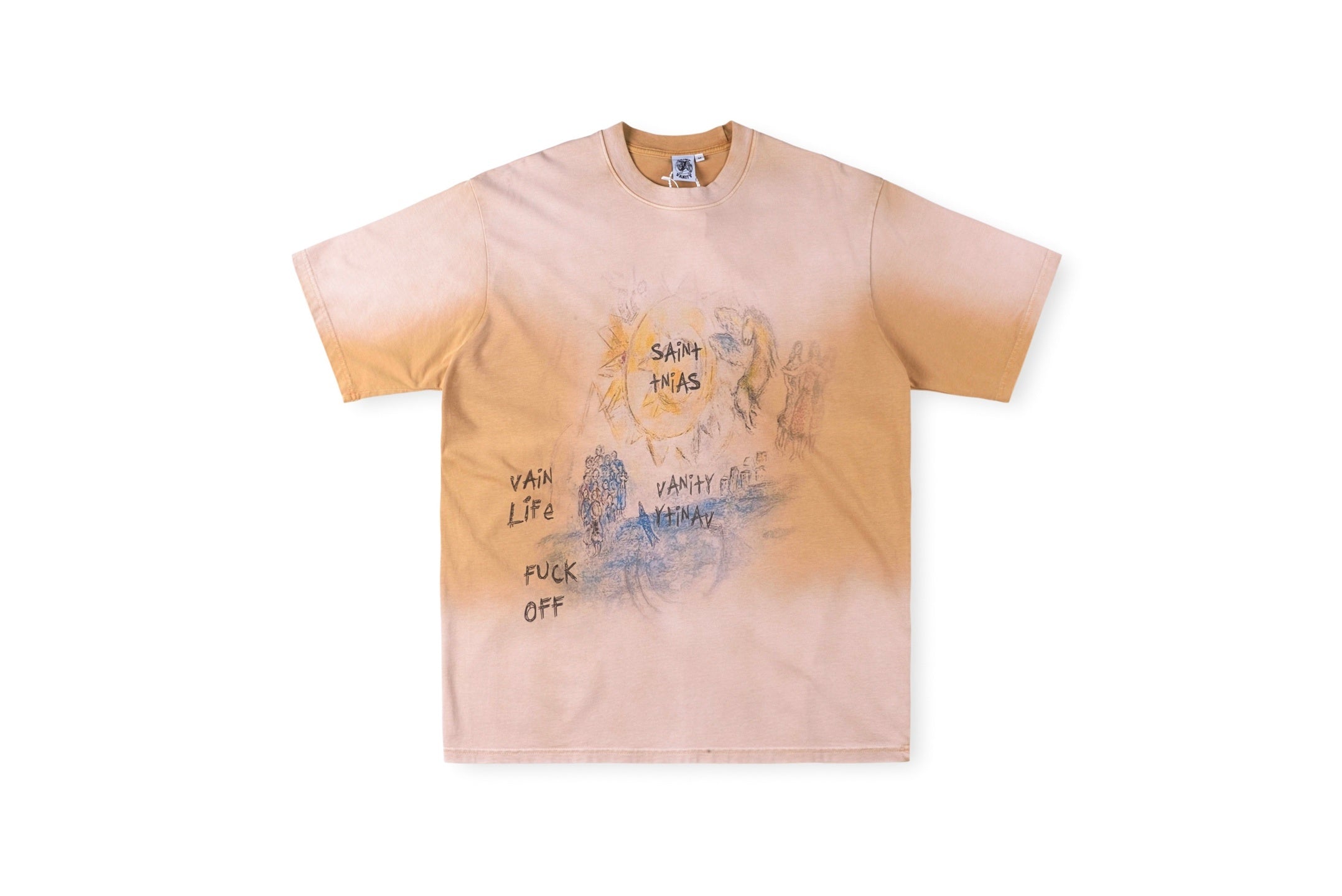 Camiseta Oversize Gráfica 'Vain Life Sketch' - Edición Streetwear Vintage