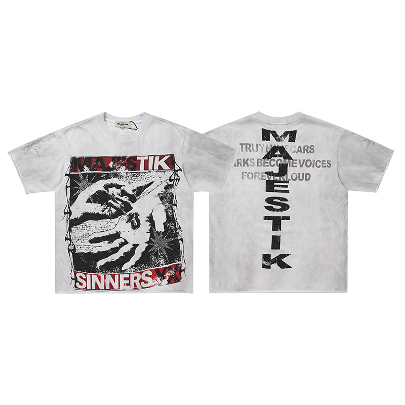 Camiseta Oversize 'Sinners Graphic' - Edición Streetwear Vintage