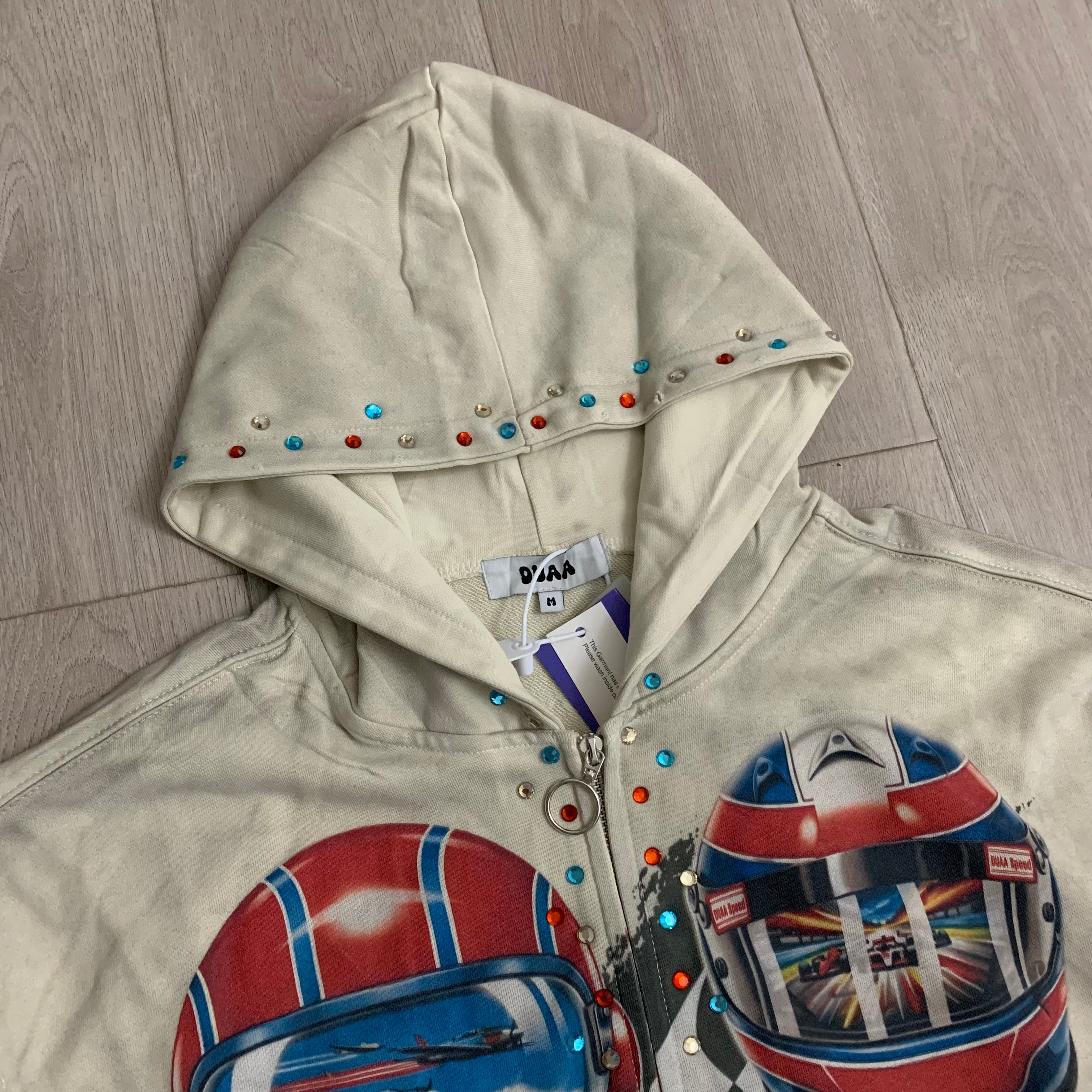 Sudadera 'Racing Speed' con Pedrería - Edición Streetwear Premium