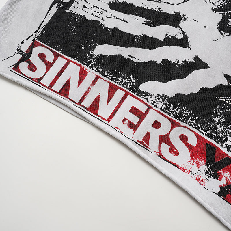 Camiseta Oversize 'Sinners Graphic' - Edición Streetwear Vintage