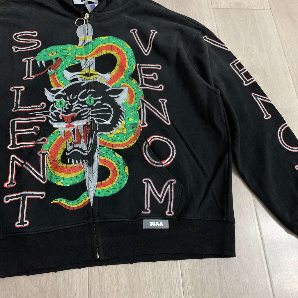 Sudadera 'Silent Venom' Zip-Up - Edición Streetwear Premium