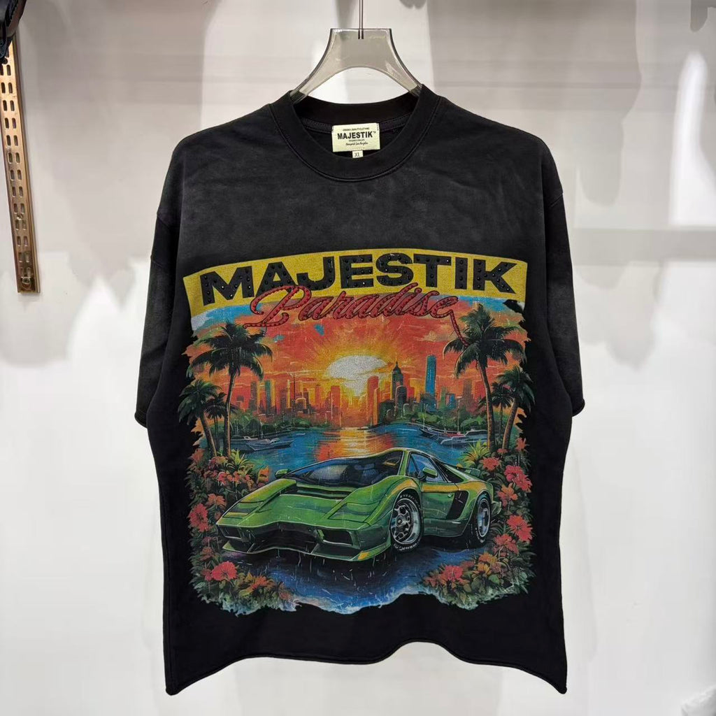 Camiseta Oversize 'Supercar Paradise' - Edición Streetwear Vintage