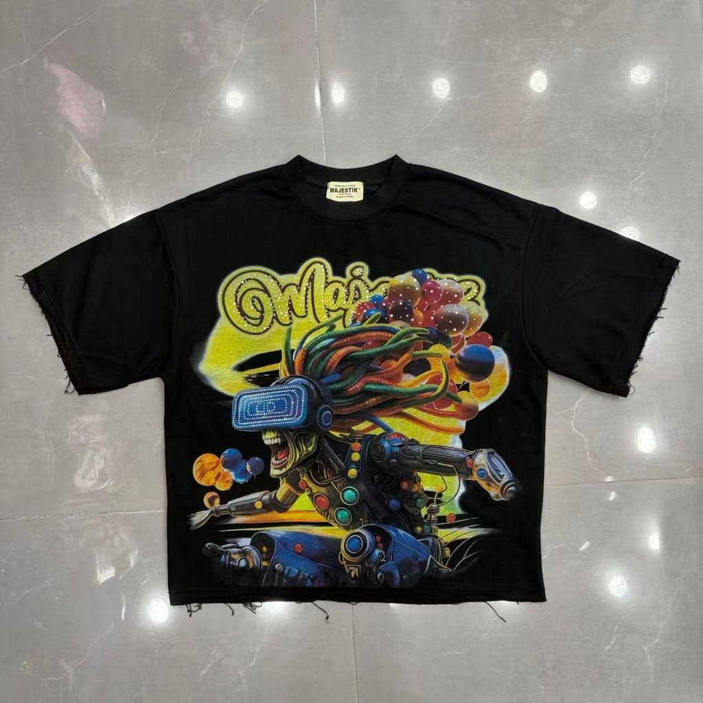 Camiseta Oversize 'Cyber-Vision' - Edición Streetwear Futurista