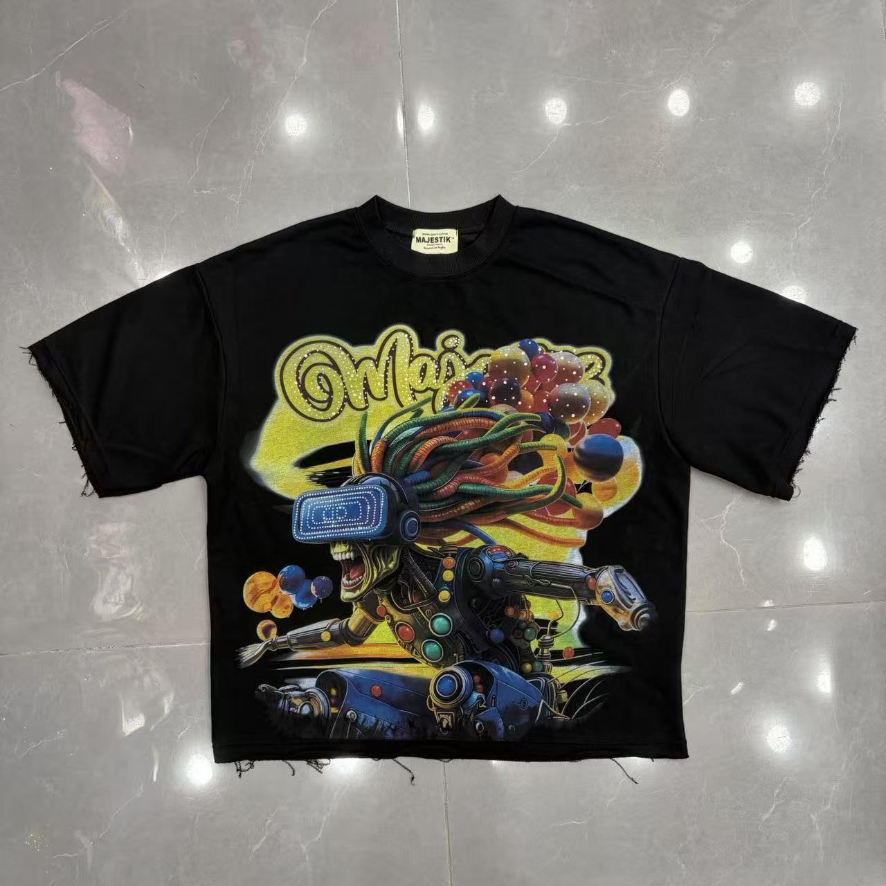 Camiseta Oversize 'Cyber-Vision' - Edición Streetwear Futurista