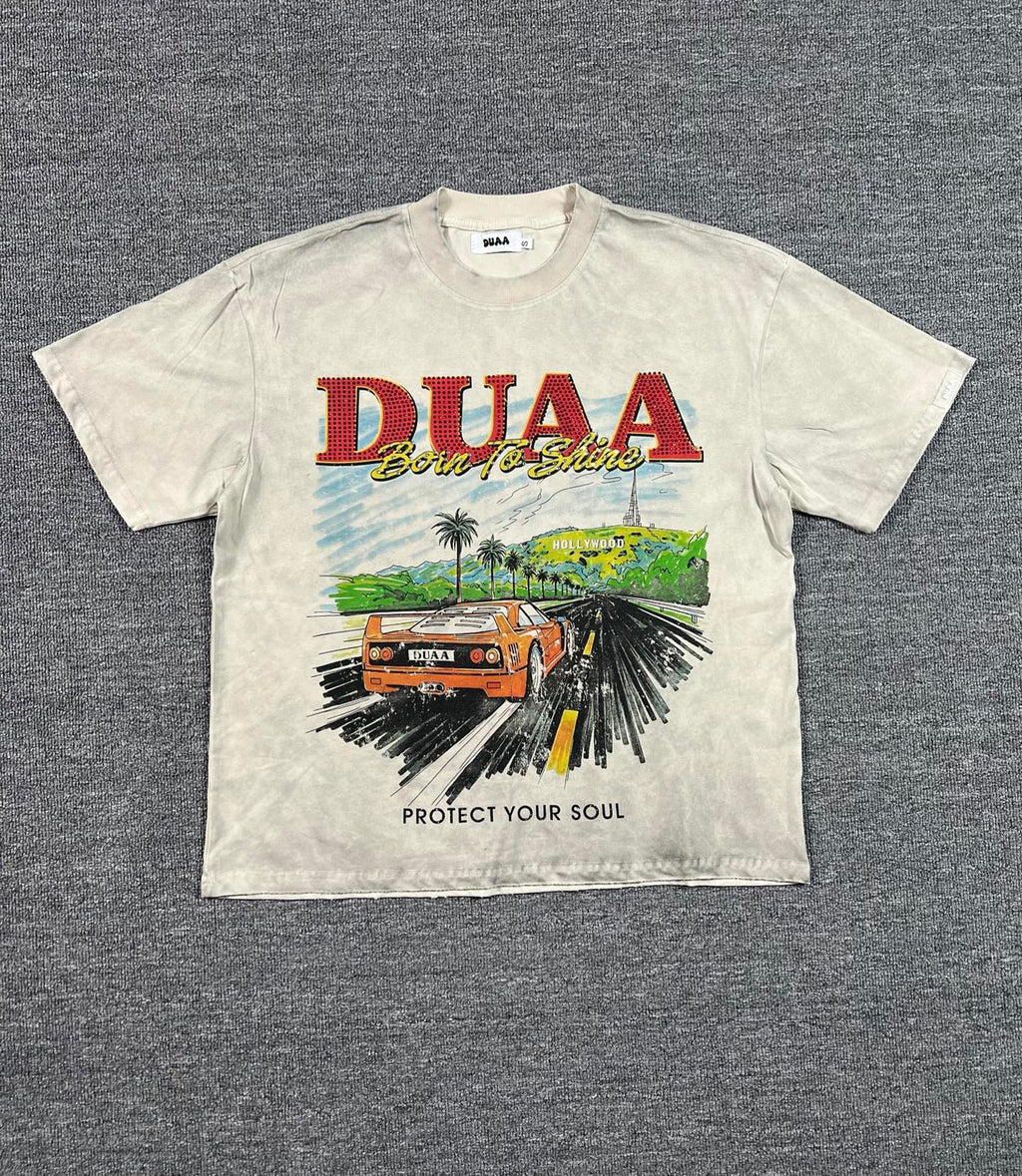Camiseta Oversize Gráfica 'Born to Shine' - Edición Streetwear