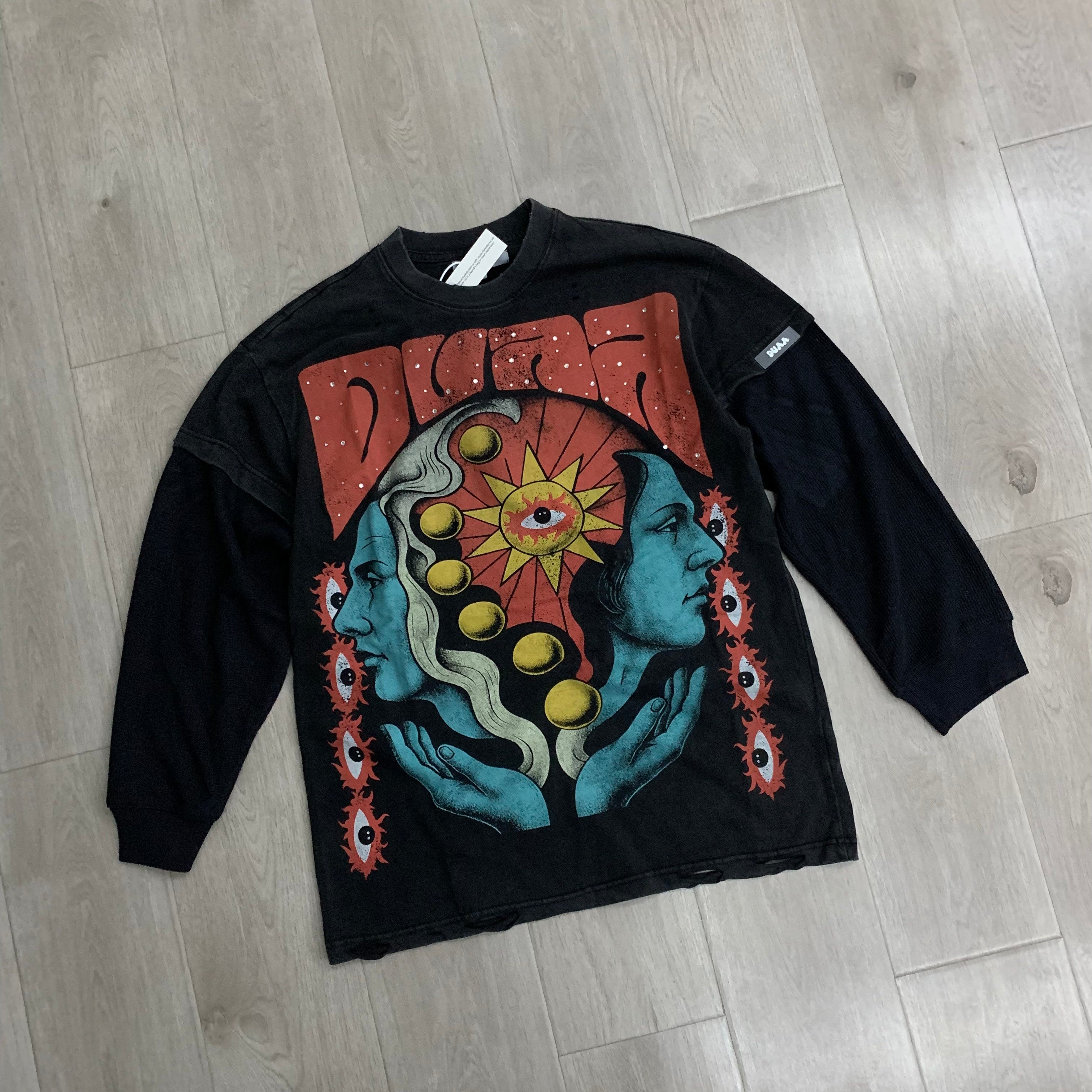 Camiseta Manga Larga Gráfica 'Dua Tour' - Estilo Oversize Streetwear