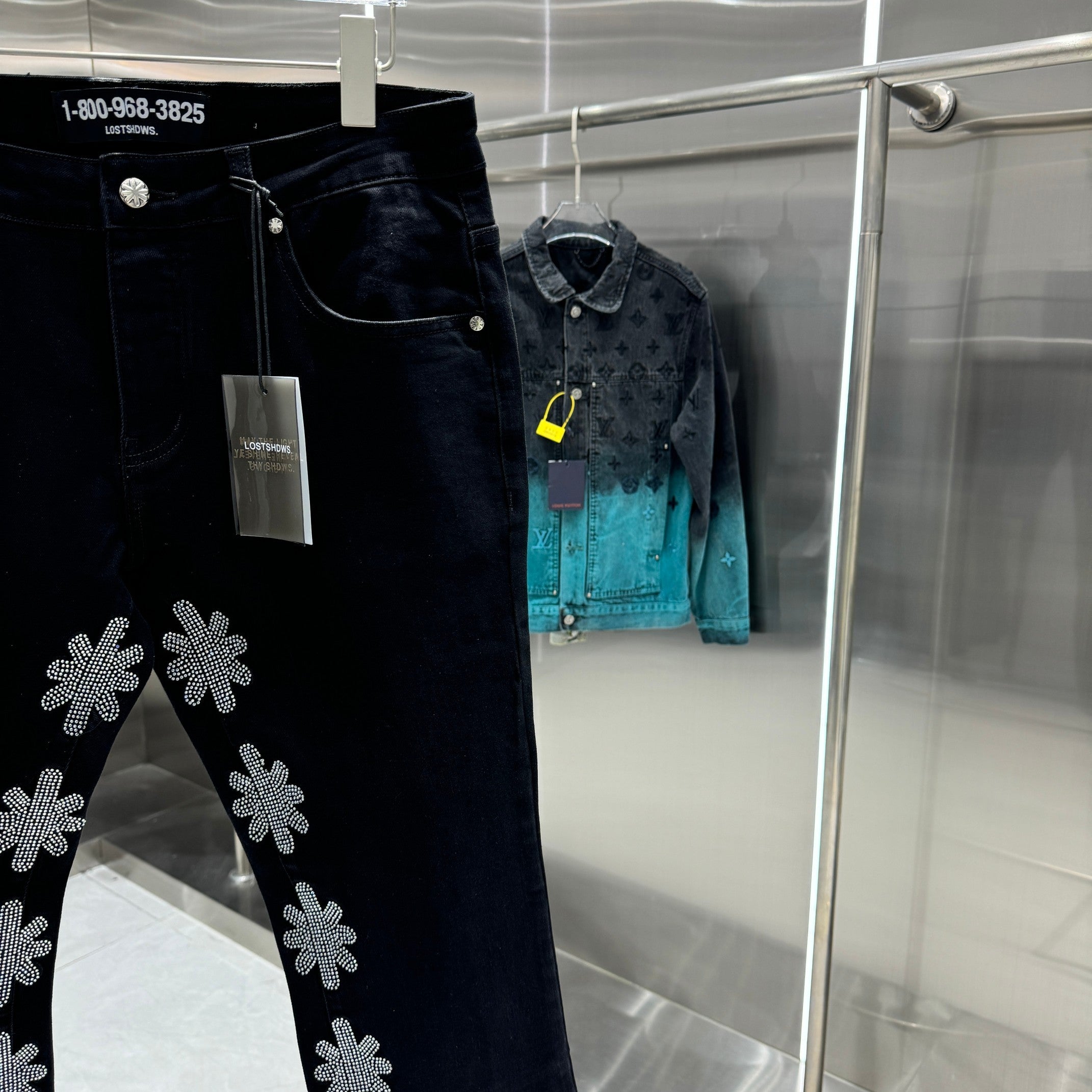 Jeans Denim 'Floral Rhinestone' - Edición Streetwear Vanguardista
