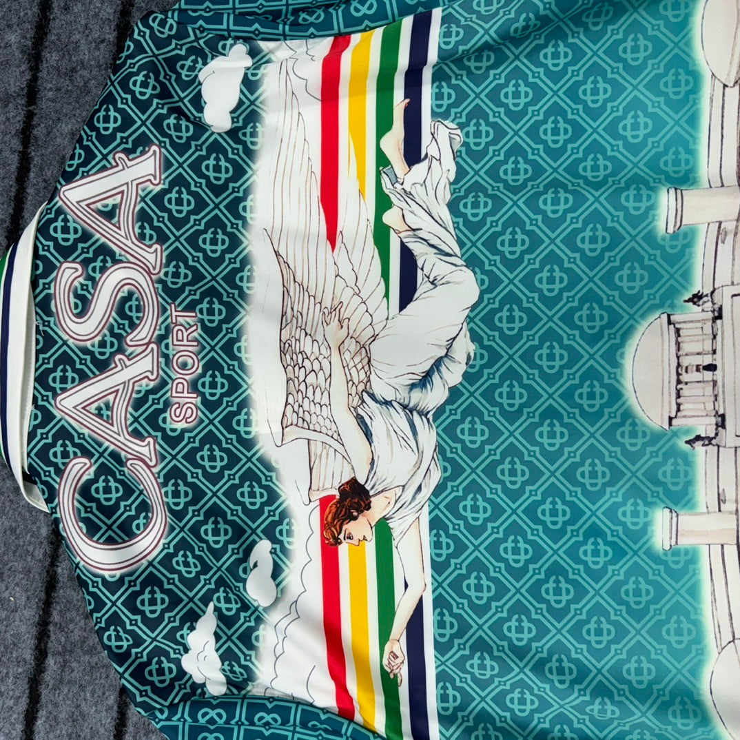 Camisa 'Sport Heritage' con Estampado Artístico - Edición Resort Luxe