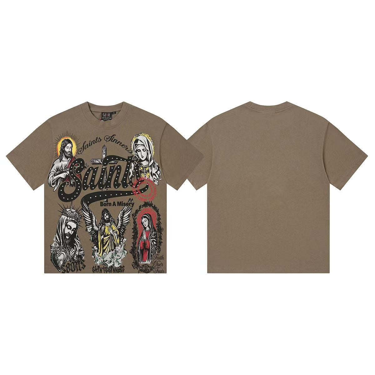 Camiseta Oversize Gráfica 'Saint & Sinner' - Edición Streetwear de Alto Impacto