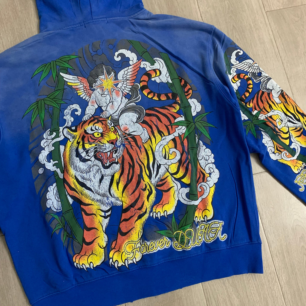 Sudadera 'Angel & Tiger' Zip-Up - Edición Streetwear Artística