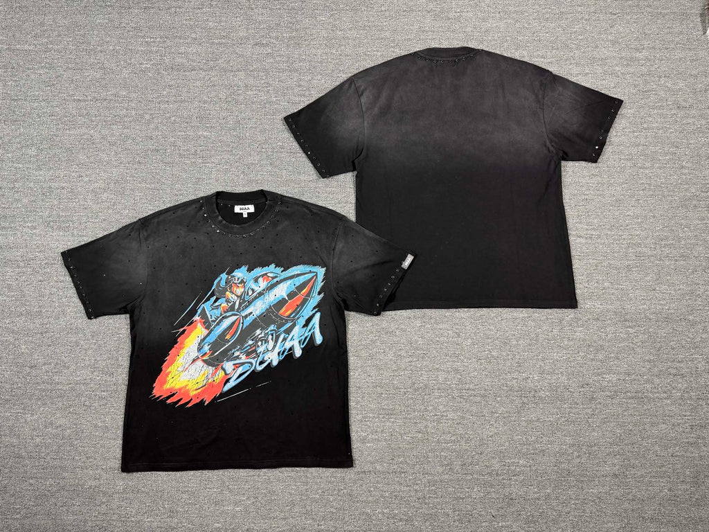 Camiseta Oversize 'Jet Fighter' con Estoperoles - Edición Streetwear Premium