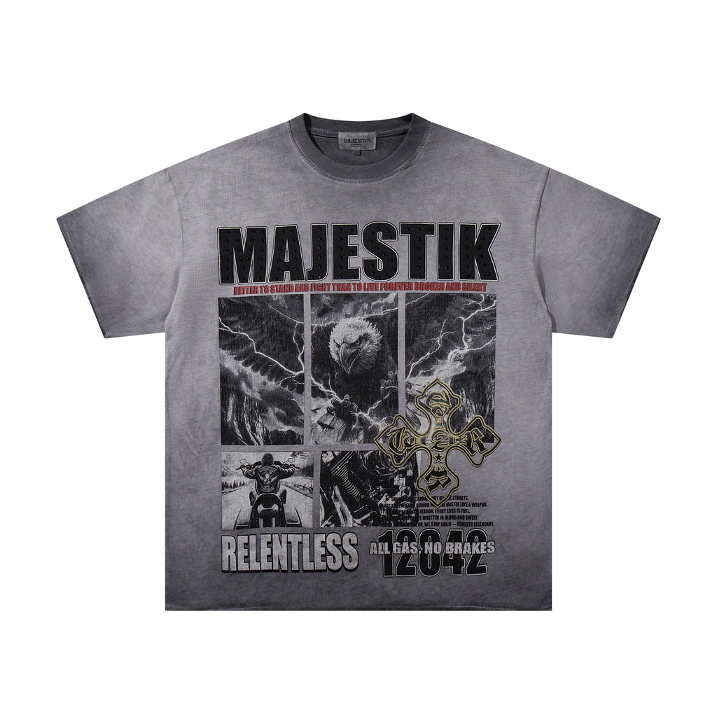 Camiseta Oversize 'Relentless Eagle' - Edición Streetwear Vintage