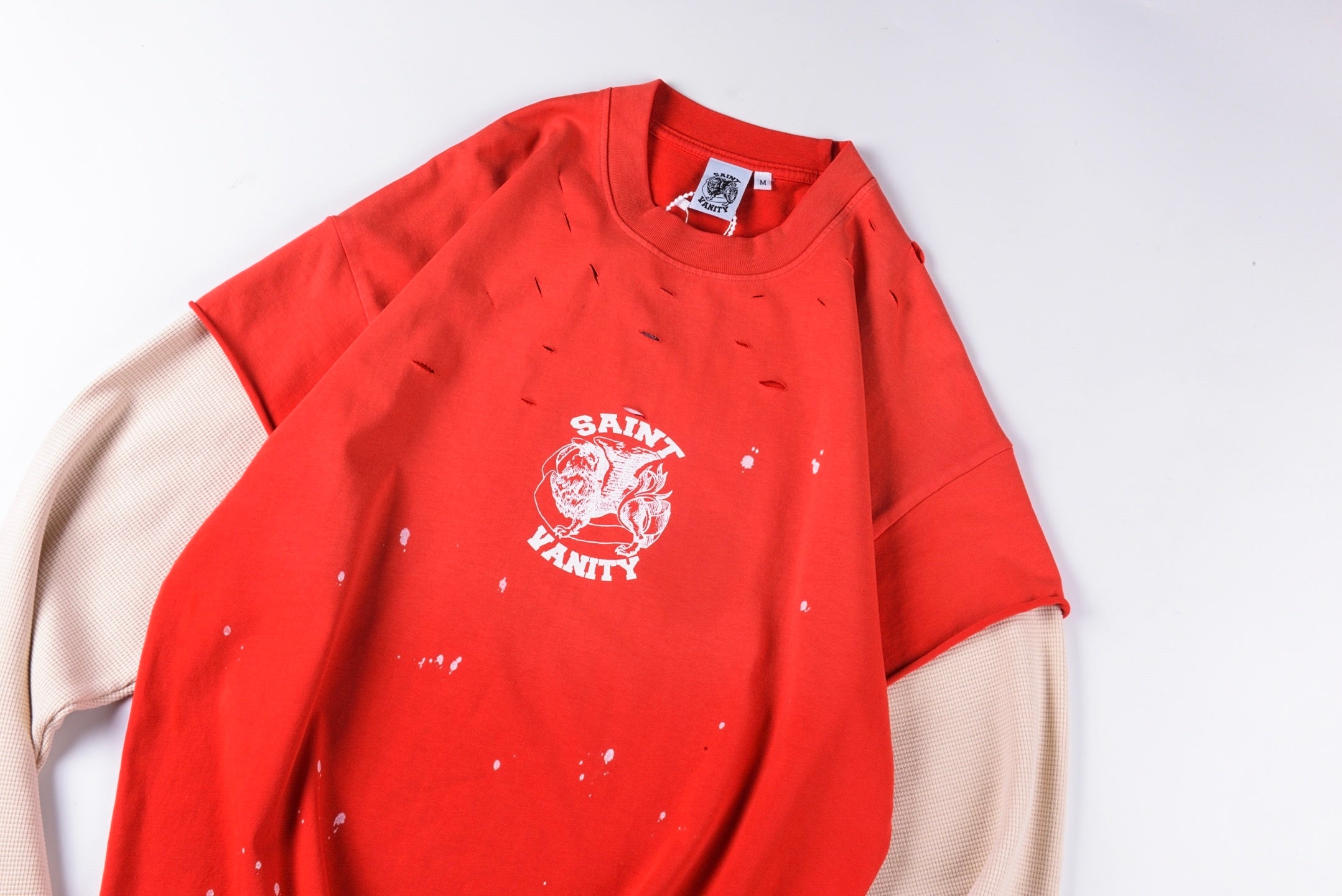 Camiseta 'Double Layer' Efecto Desgastado - Edición Streetwear