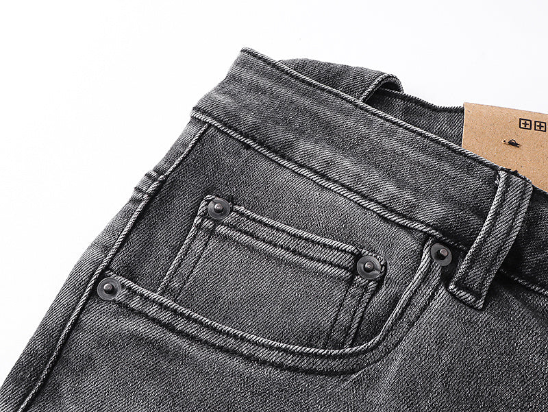Jeans Denim 'Distressed Grey' - Edición Streetwear Urbano