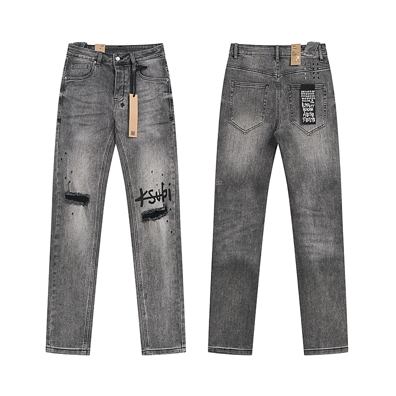 Jeans Denim 'Distressed Grey' - Edición Streetwear Urbano