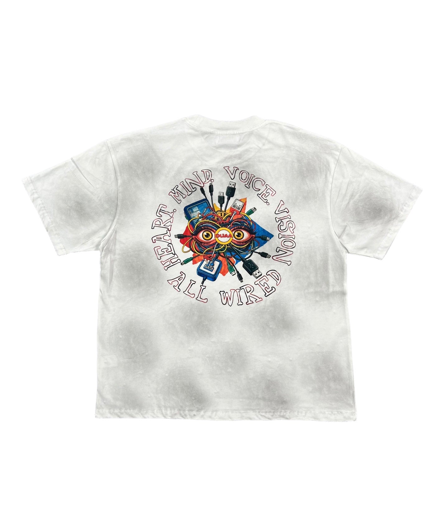 Camiseta Oversize Gráfica 'All Wired' con Detalle de Pedrería - Edición Streetwear