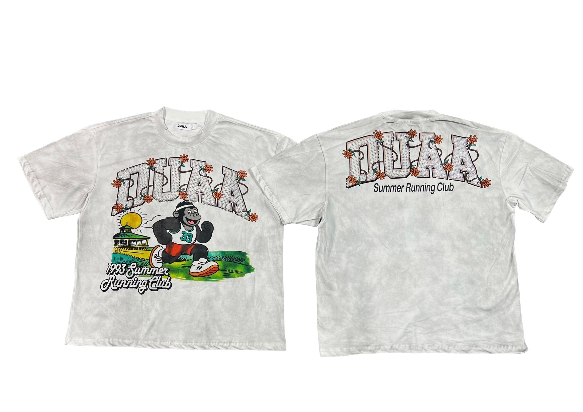 Camiseta Oversize Gráfica 'Summer Running Club' - Edición Streetwear
