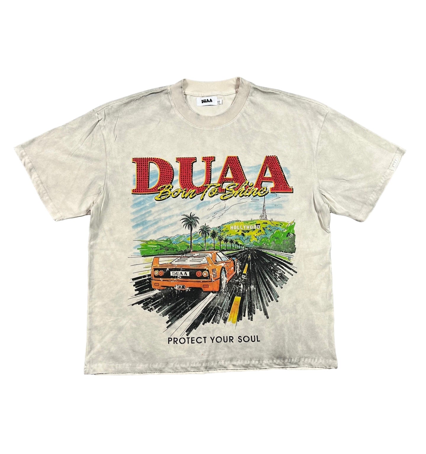 Camiseta Oversize Gráfica 'Born to Shine' - Edición Streetwear