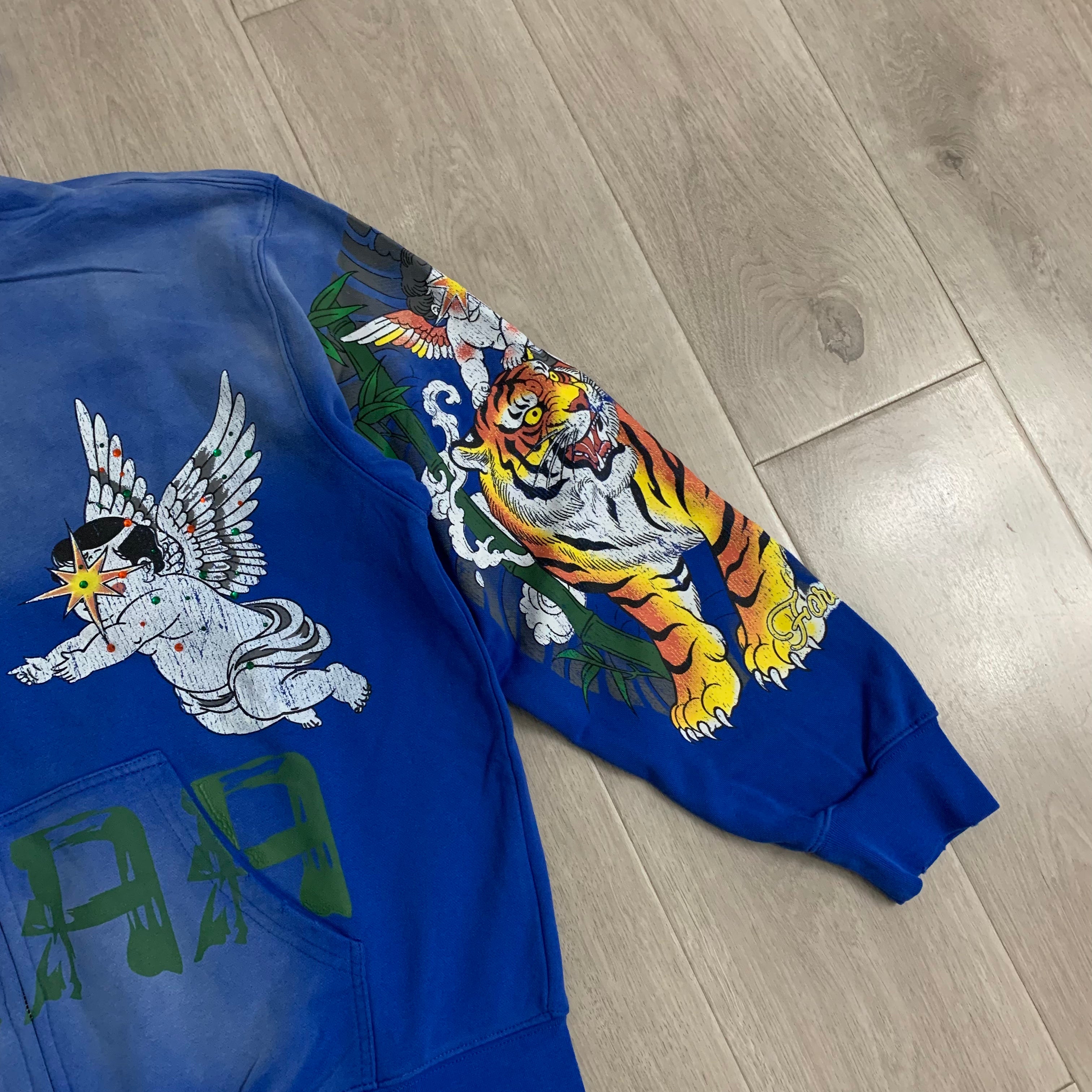 Sudadera 'Angel & Tiger' Zip-Up - Edición Streetwear Artística