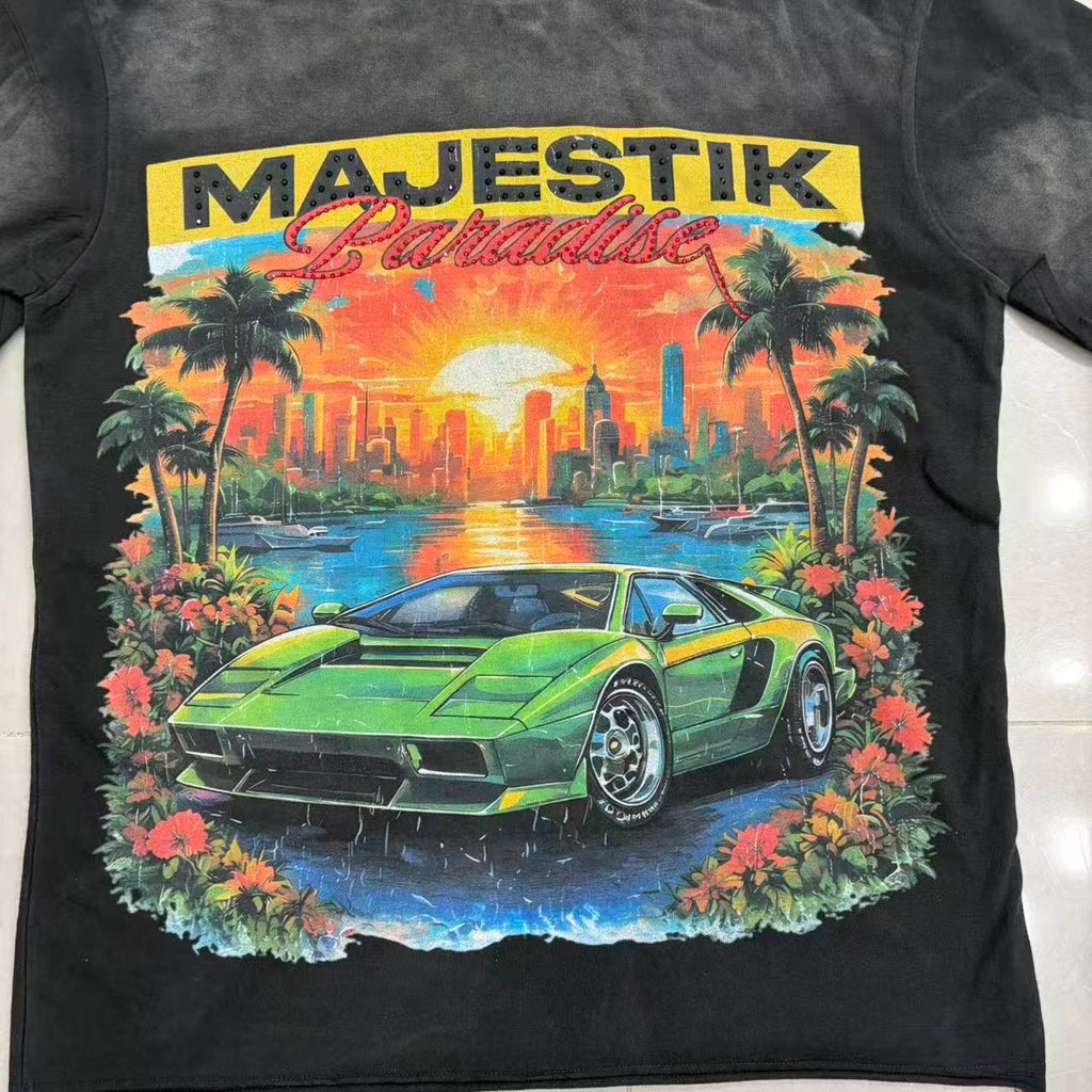 Camiseta Oversize 'Supercar Paradise' - Edición Streetwear Vintage
