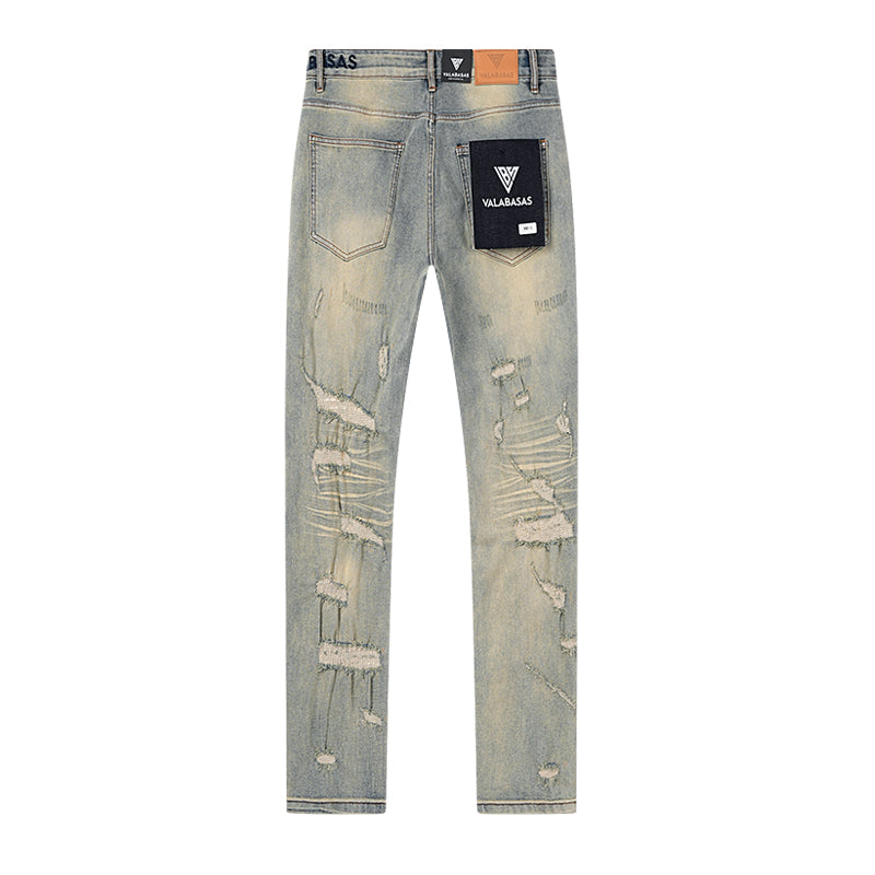 Jeans Valabasas – Lavado Claro con Roturas