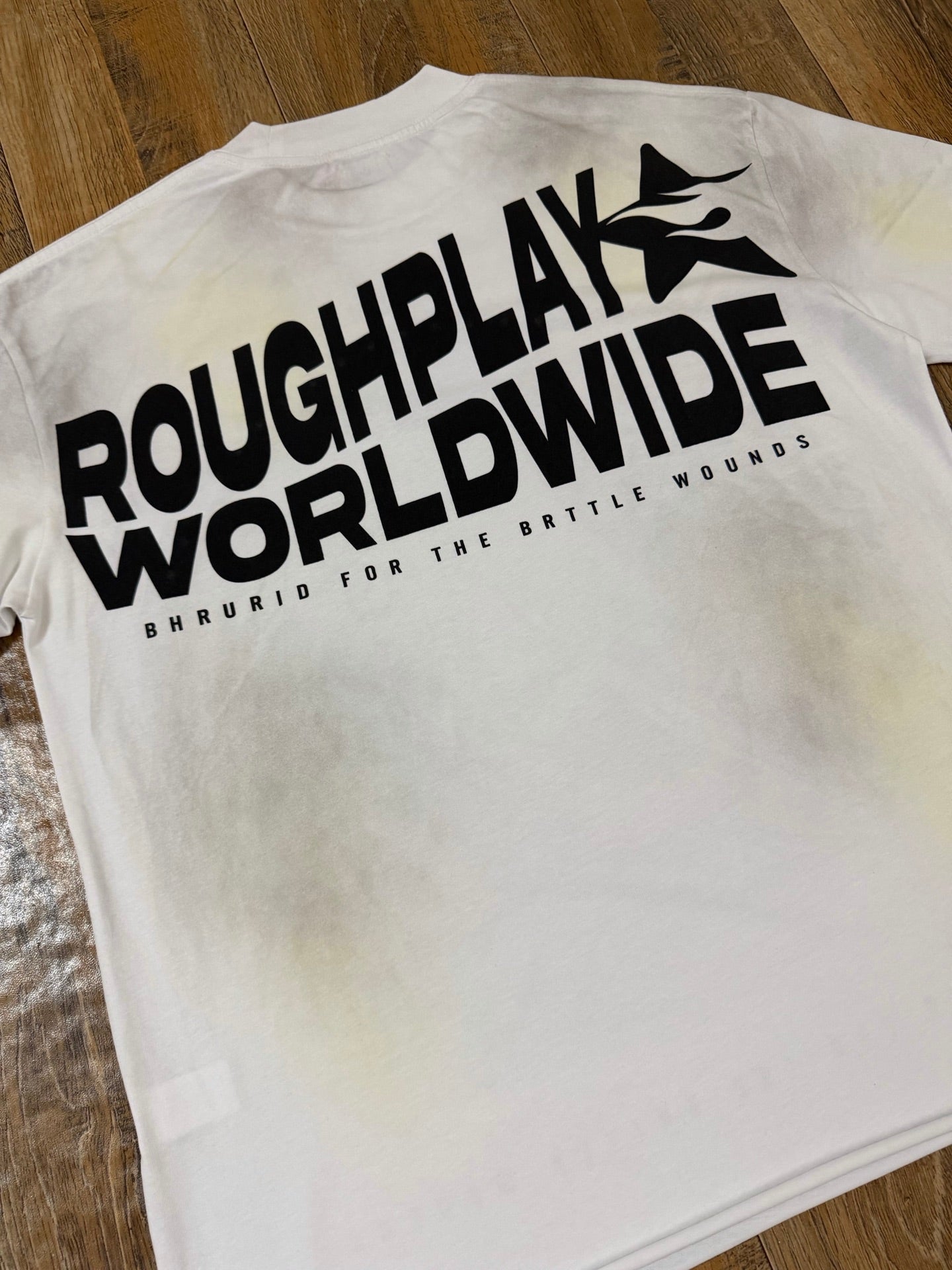 RoughPlay "Battle Wounds" Flamingo Skeleton Cut-Off Tee