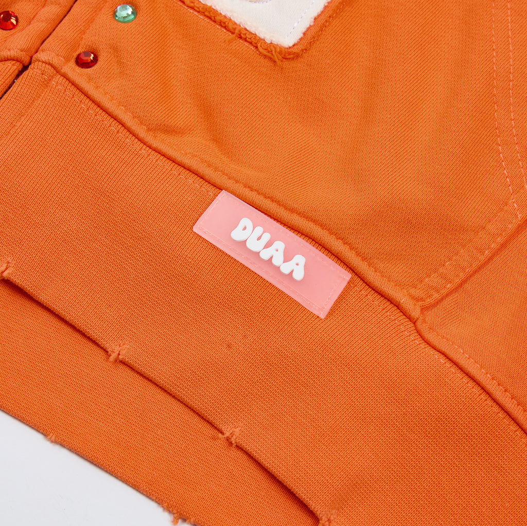 Sudaderas con capucha y cierre completo "DUAA 33" con detalles de tachuelas