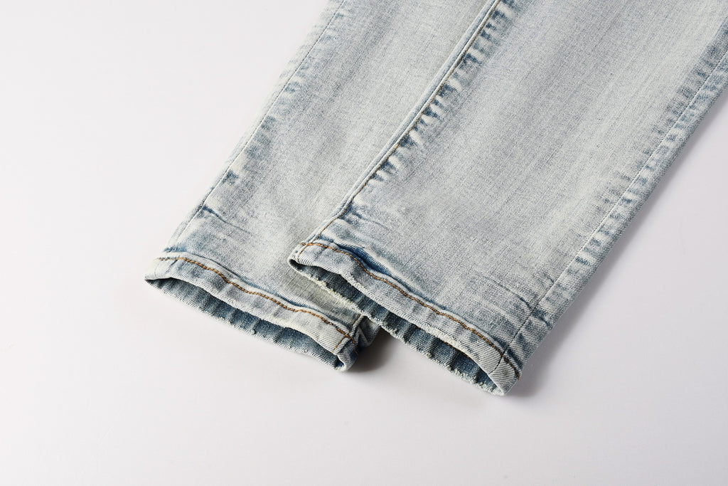 Jeans Purple Brand – Lavado Claro con Roturas