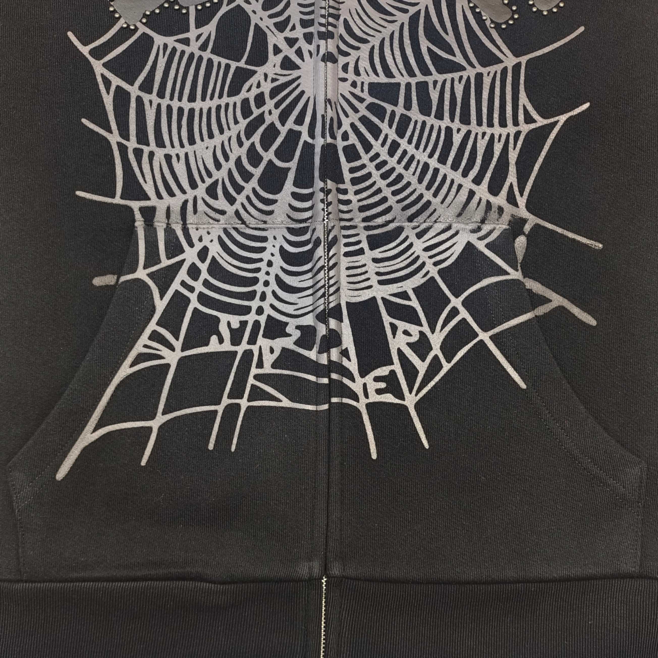 Sudadera Sp5der – Logo y Telaraña con Pedrería