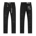 Jeans Valabasas – Negro Lavado con Remiendos