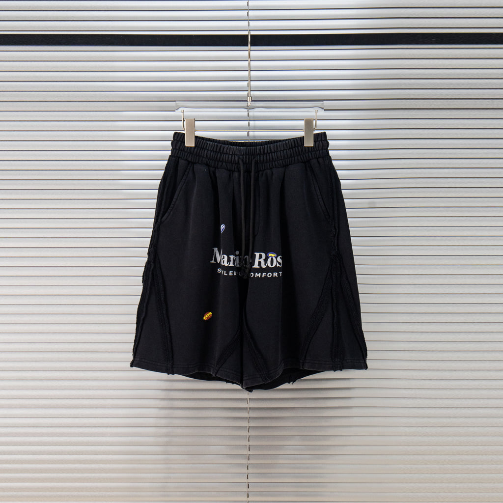 Shorts deportivos con bordado de marca / Shorts urbanos estilo retro