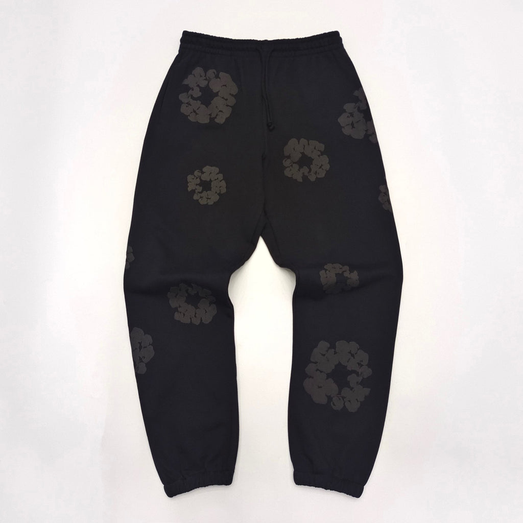 Pantalones Denim Tears – Diseño Corona de Flores Negro