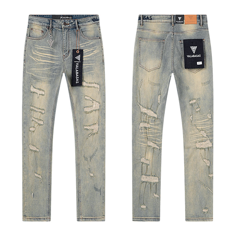 Jeans Valabasas – Lavado Claro con Roturas
