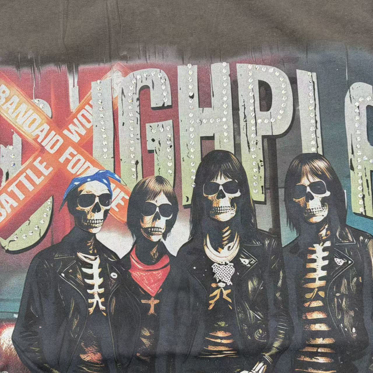 Camiseta Oversize RoughPlay "Battle For" – Gris Lavado Vintage