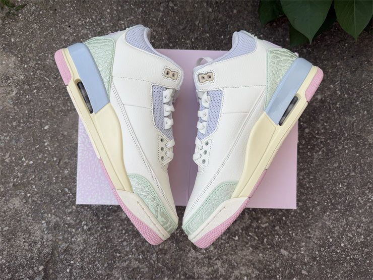 Air Jordan 3 Retro OG "Spring Is In The Air" (Colorway: Sail / Jade Aura / Pink)