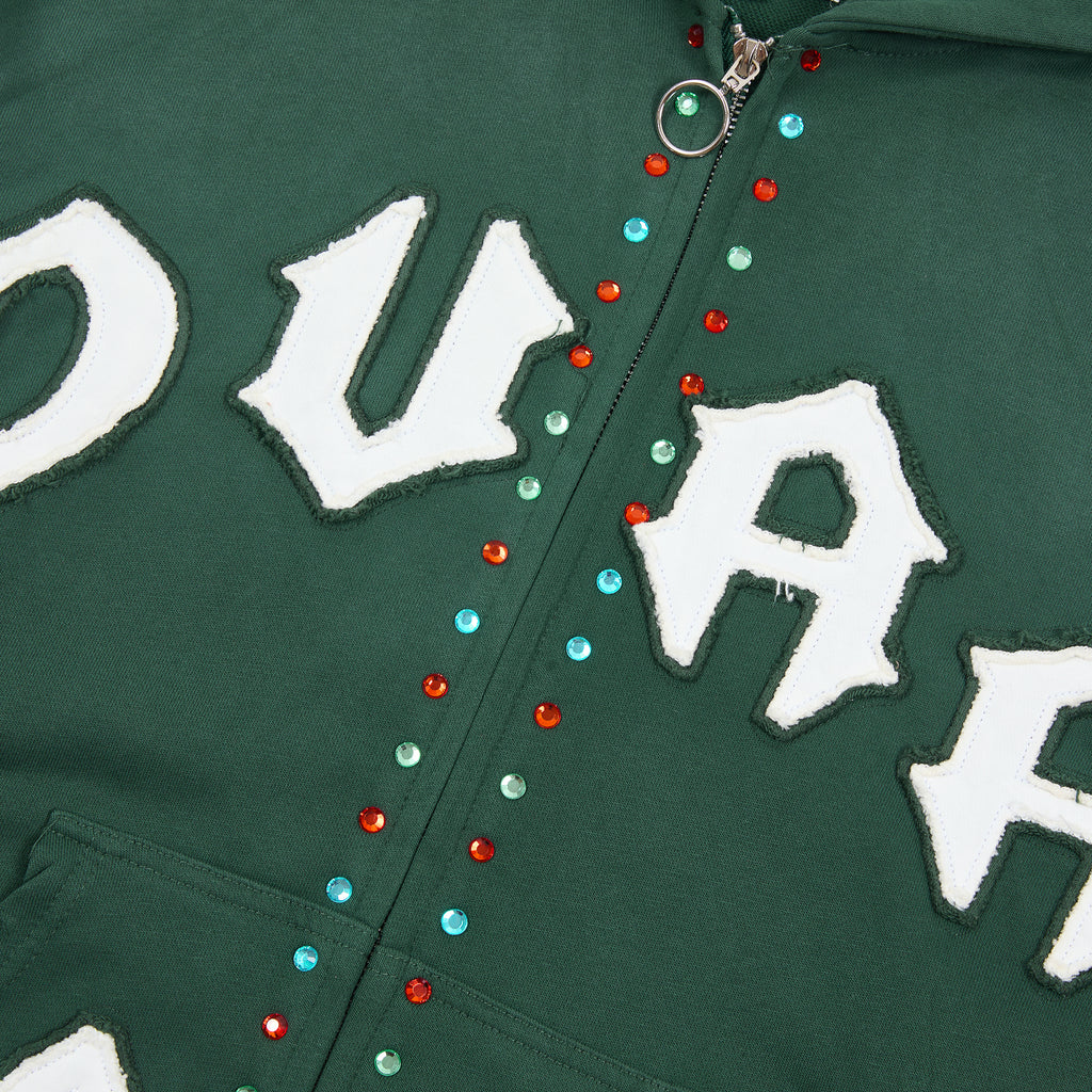 Sudaderas con capucha y cierre completo "DUAA 33" con detalles de tachuelas