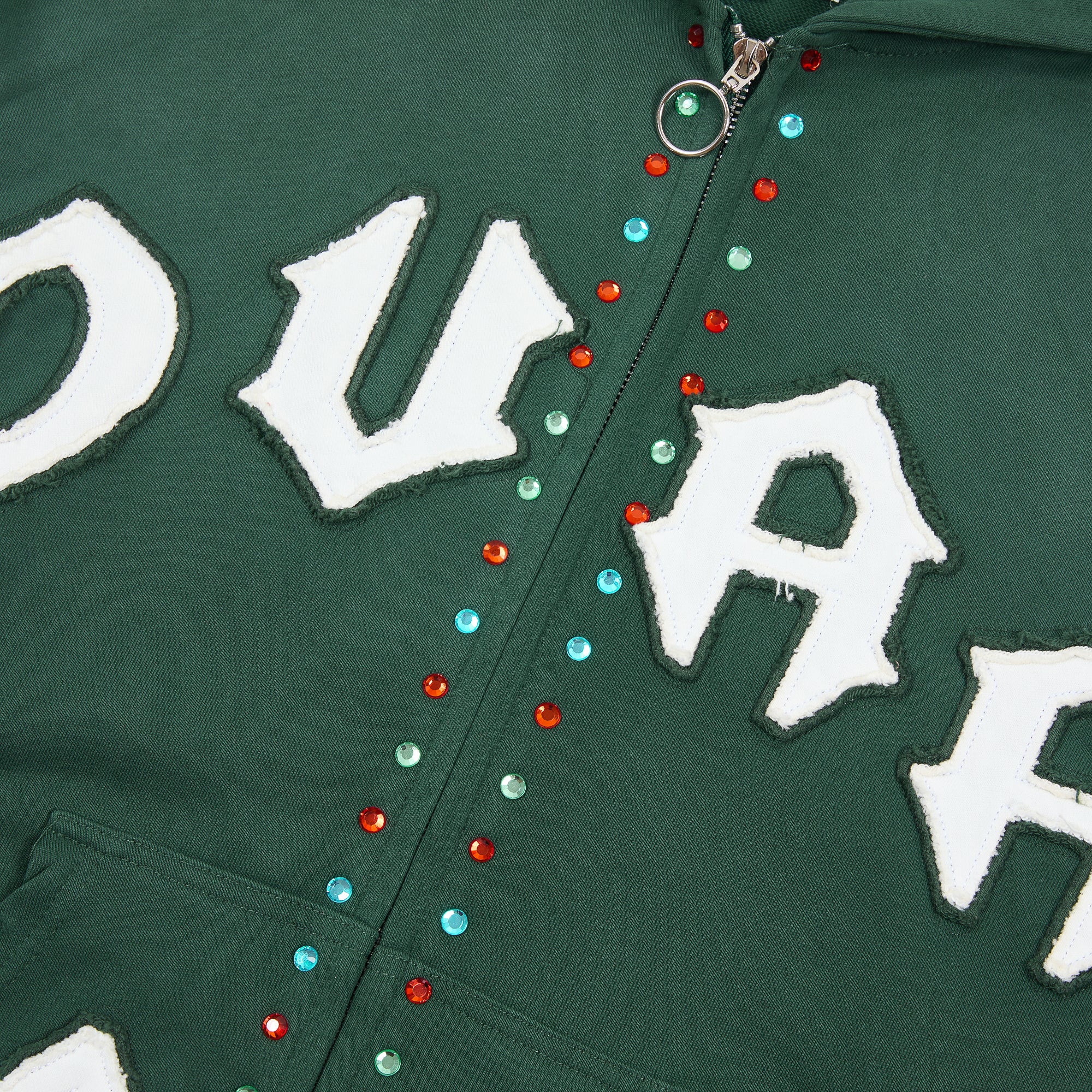 Sudaderas con capucha y cierre completo "DUAA 33" con detalles de tachuelas